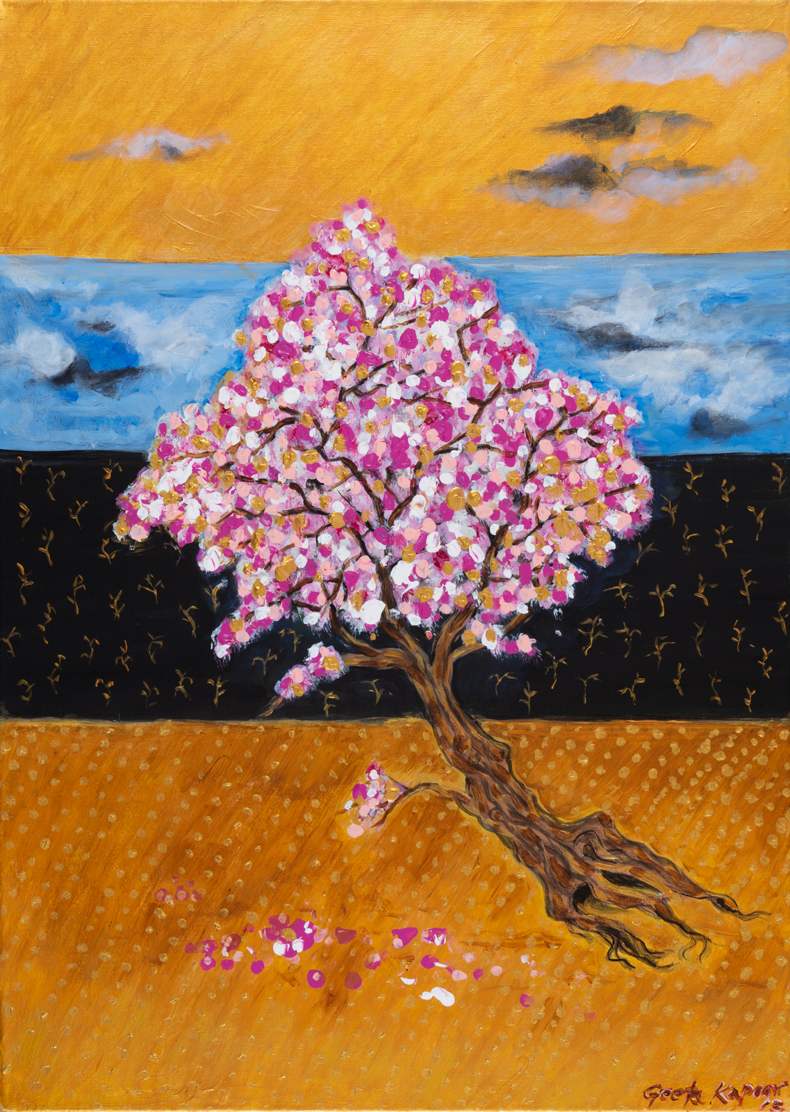 Geeta Kapoor Cherry Tree £ (Acrylic on canvas)