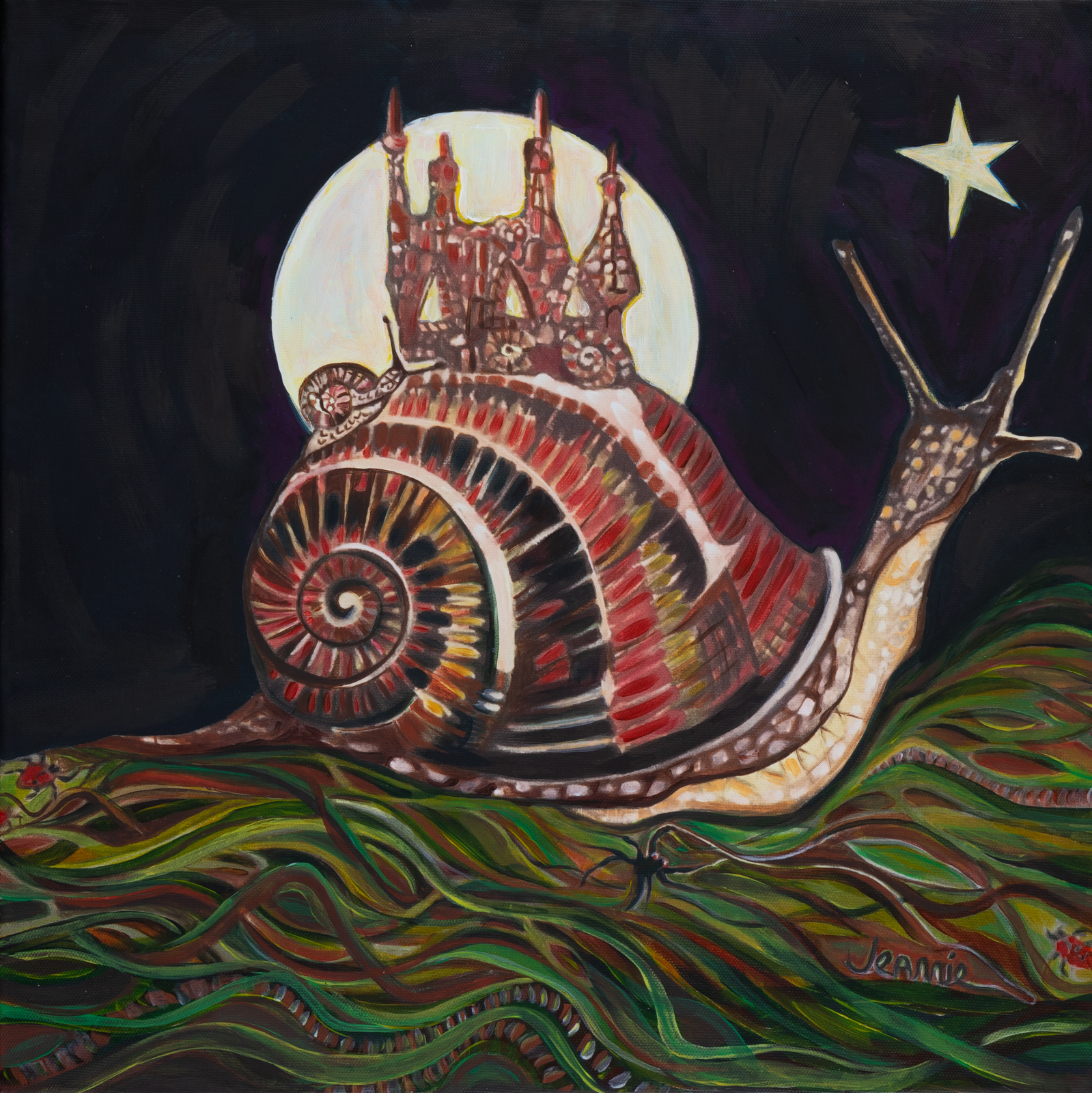 Jeannie Campbell Snail £380 Acrylic on canvas